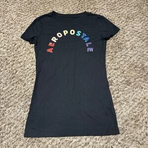 Aeropostale Arch Logo Multi-Colored T Shirt Women Size Xsmall